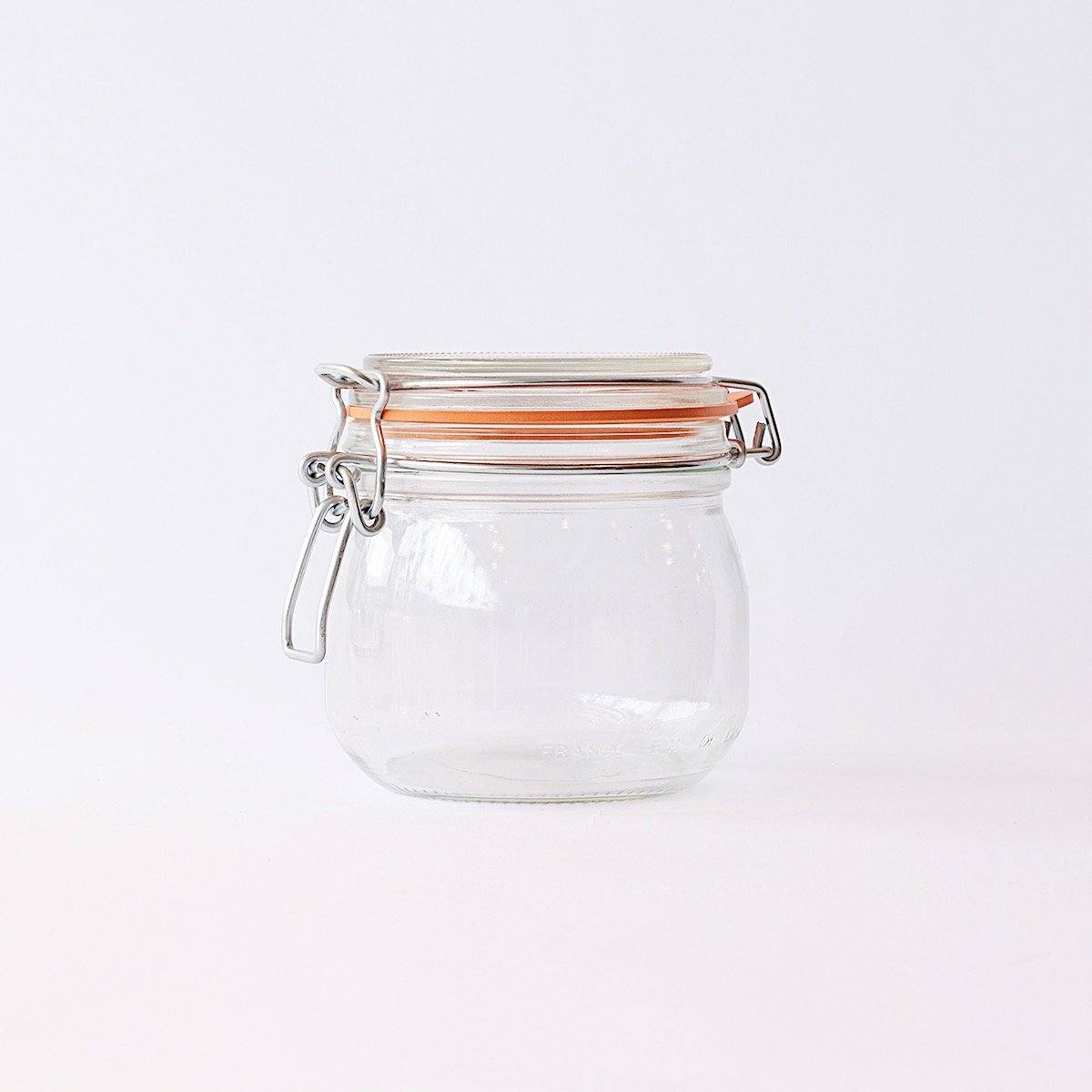 Glass Jar with Flip Top by Le Parfait Containers Le Parfait Prettycleanshop