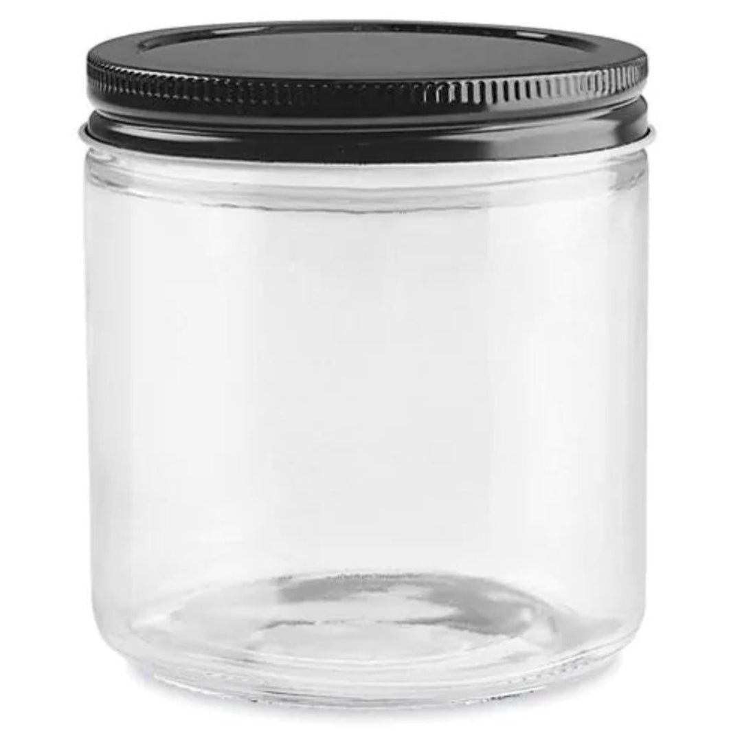 Glass Jars With Metal Lid Containers Pretty Clean Shop 16oz (450g) Prettycleanshop