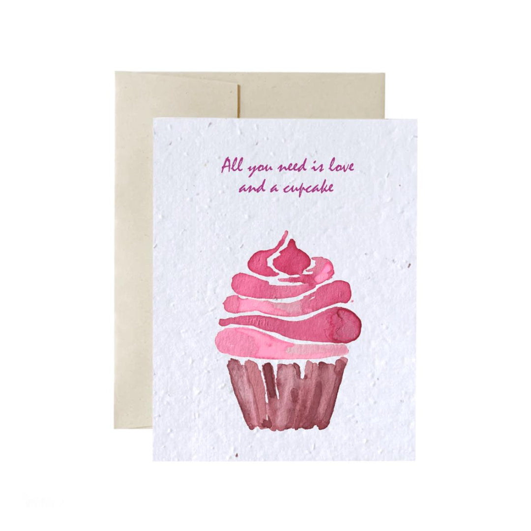 Greeting Cards - Plantable Seed Paper - Misc Living FlowerInk Cupcake Prettycleanshop