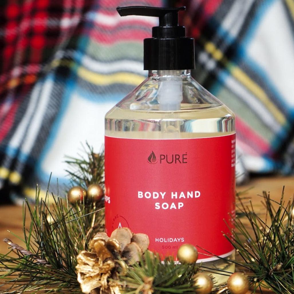 Hand and Body Soap - Cranberry Pine Bathroom Pure 500ml original bottle with dispensing pump Prettycleanshop