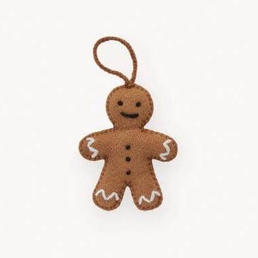 Hand Embroidered Ornament - Gingerbread Human Holiday Pokoloko Prettycleanshop