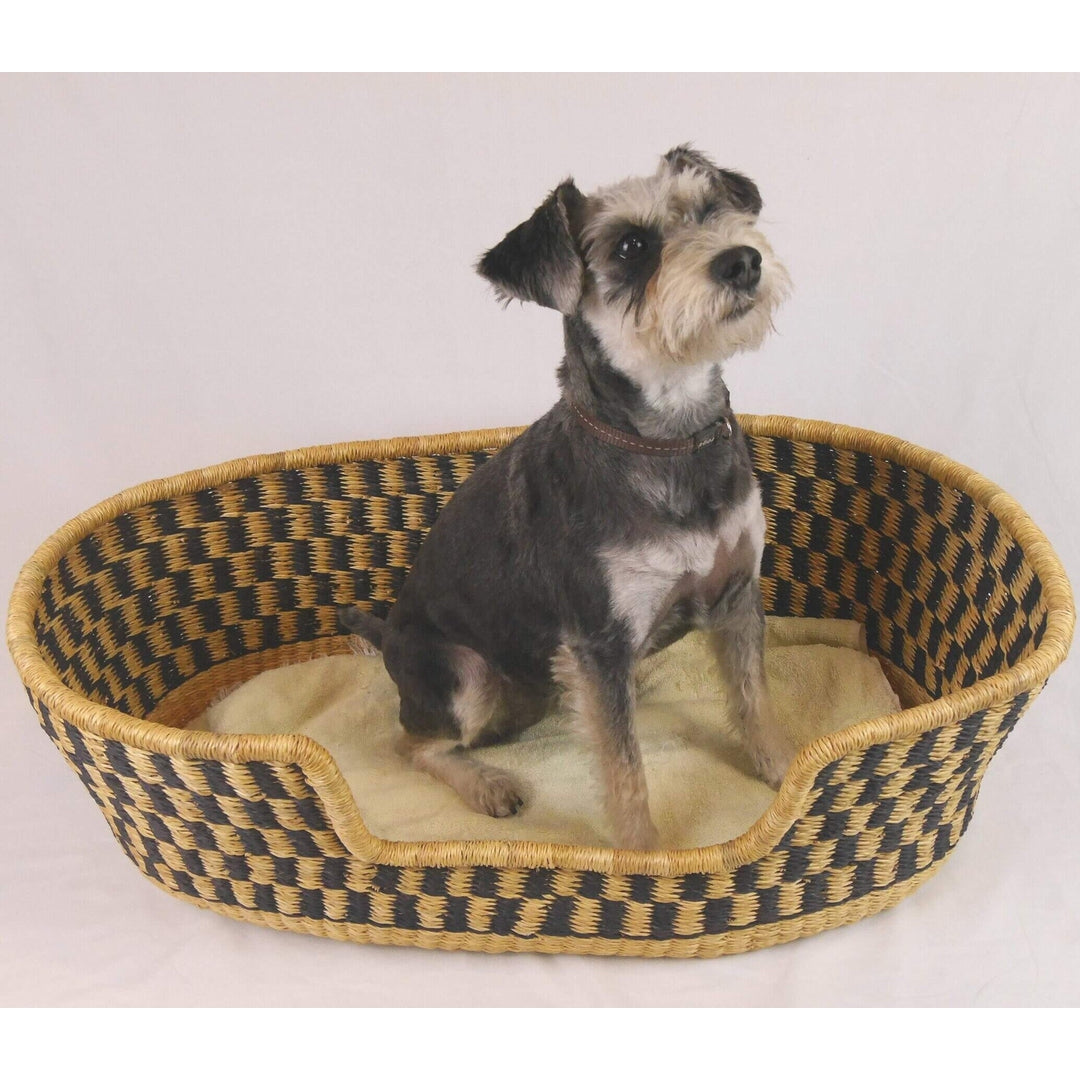 Handwoven Wicker Dog Bed Basket Living Mamaa Trade Black Prettycleanshop