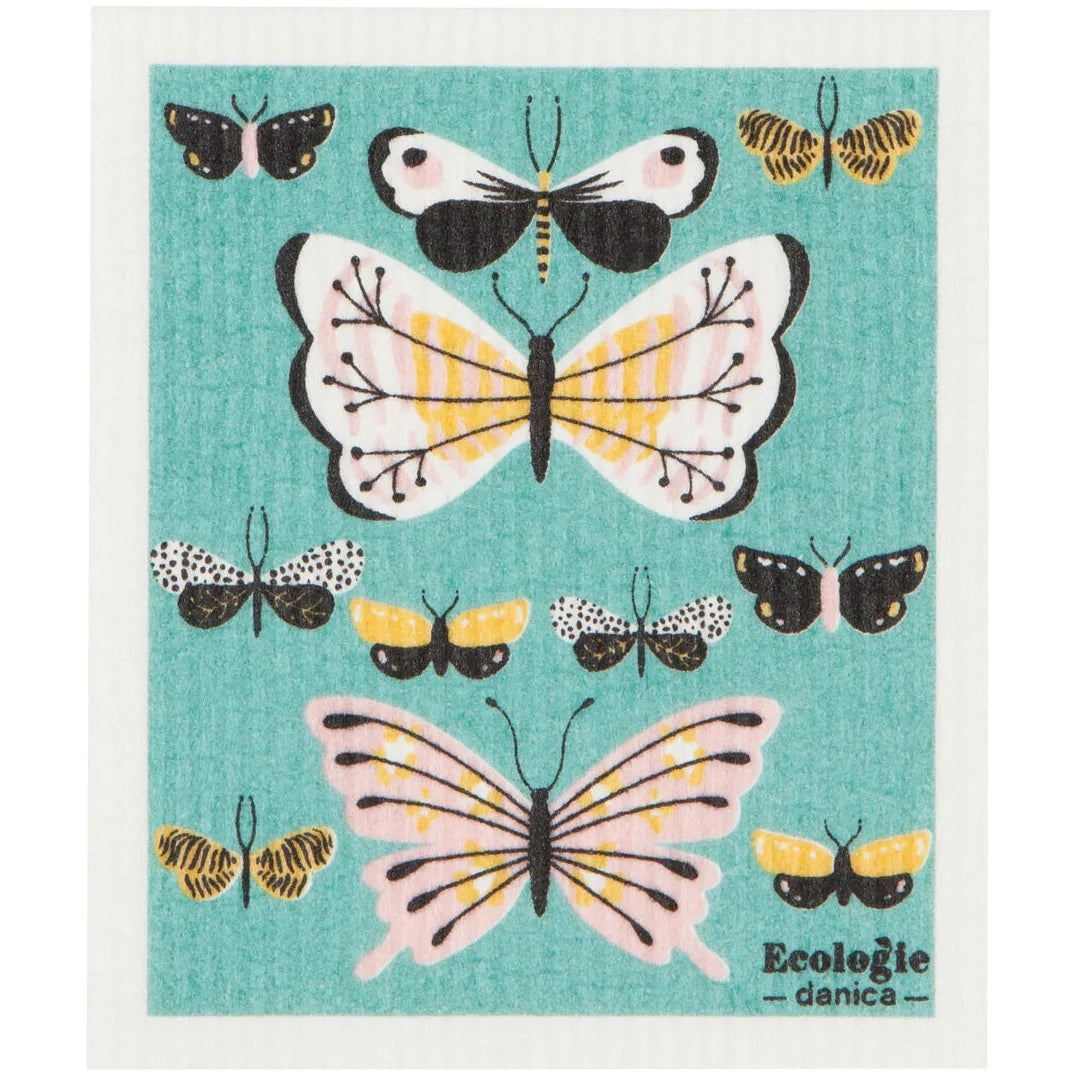 Reusable Swedish Sponges - Animals - by Ecologie Kitchen Now Designs Butterflies Prettycleanshop