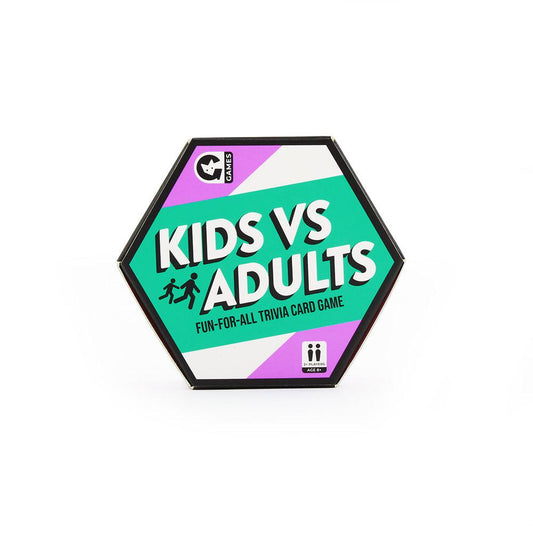 Kids Vs. Adults Hexagon Card Game Games Ginger Fox Prettycleanshop