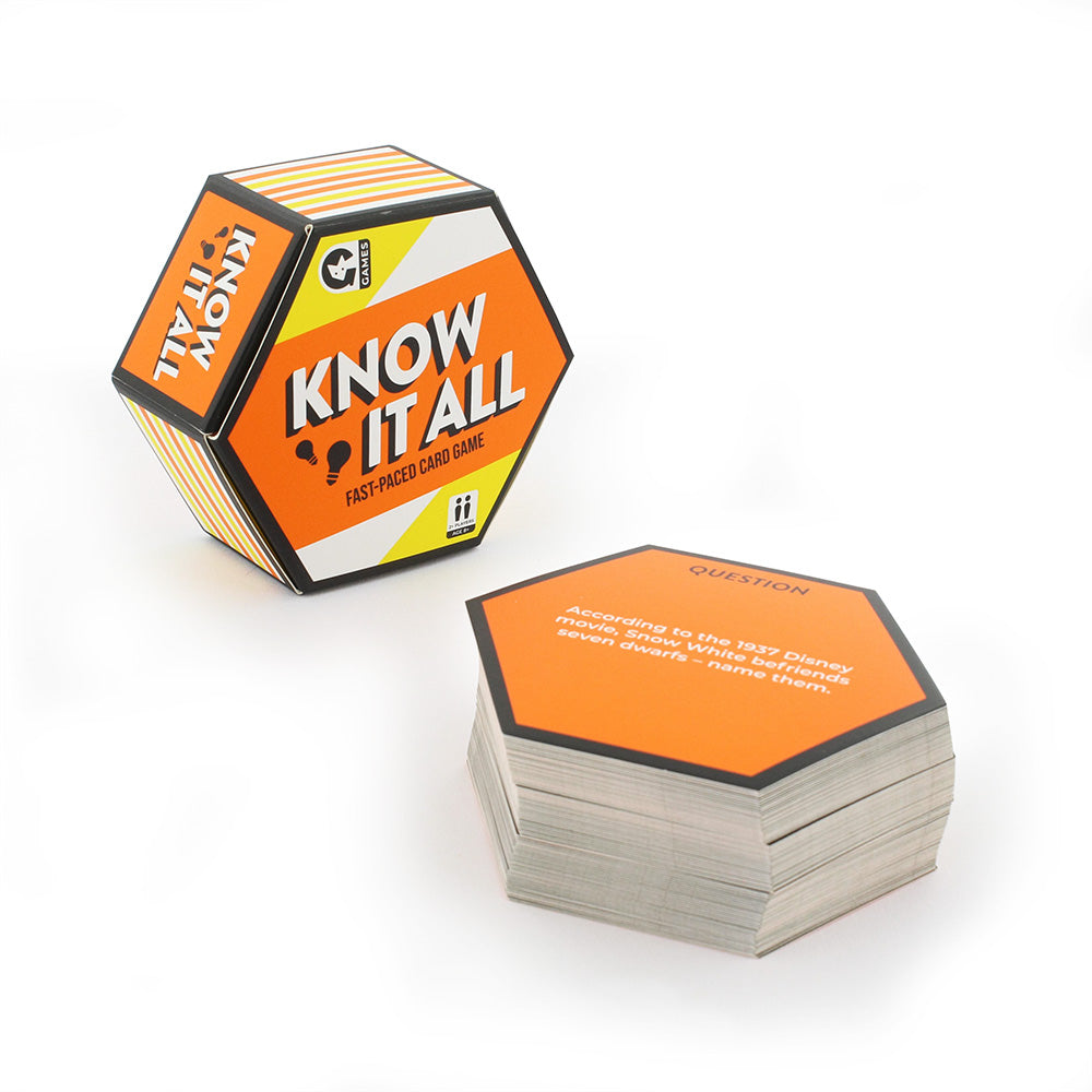 Know It All Hexagon Card Game Games Ginger Fox Prettycleanshop