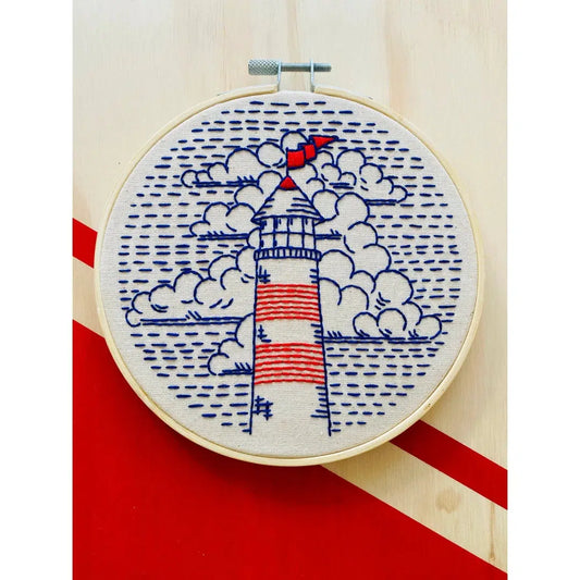 Lighthouse - Embroidery Kit by Hook, Line & Tinker Living Hook, Line & Tinker Embroidery Kits Inc Prettycleanshop