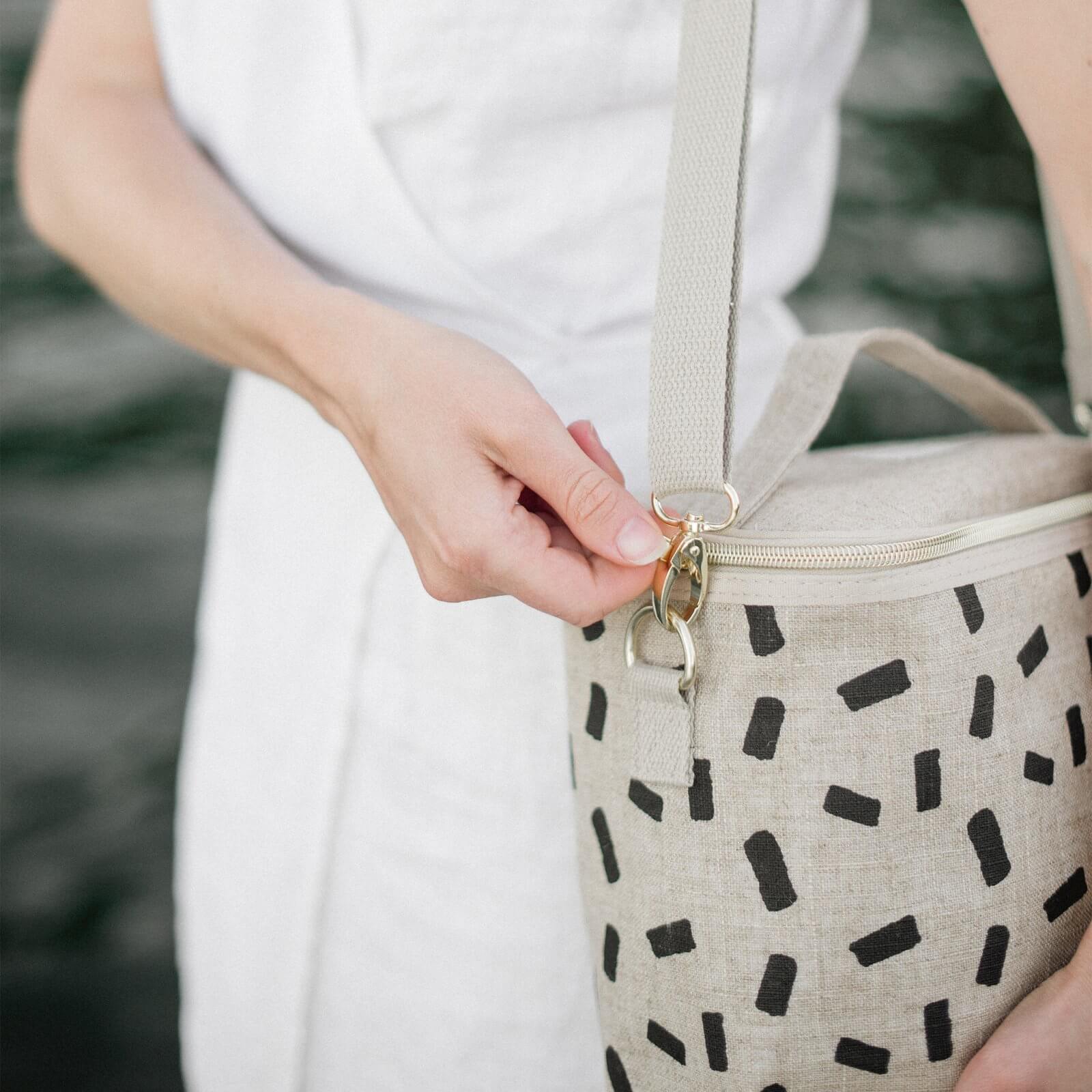 Linen Lunch Poche Bag - Confetti Block - by SoYoung on the go SoYoung Prettycleanshop
