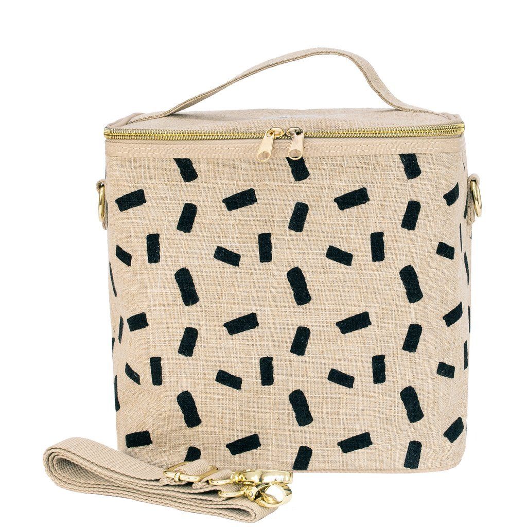 Linen Lunch Poche Bag - Confetti Block - by SoYoung on the go SoYoung Prettycleanshop