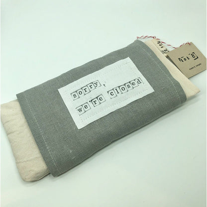 Linen Weighted Eye Pillow with flax and lavender Wellness Lot8 Sorry we're closed Prettycleanshop