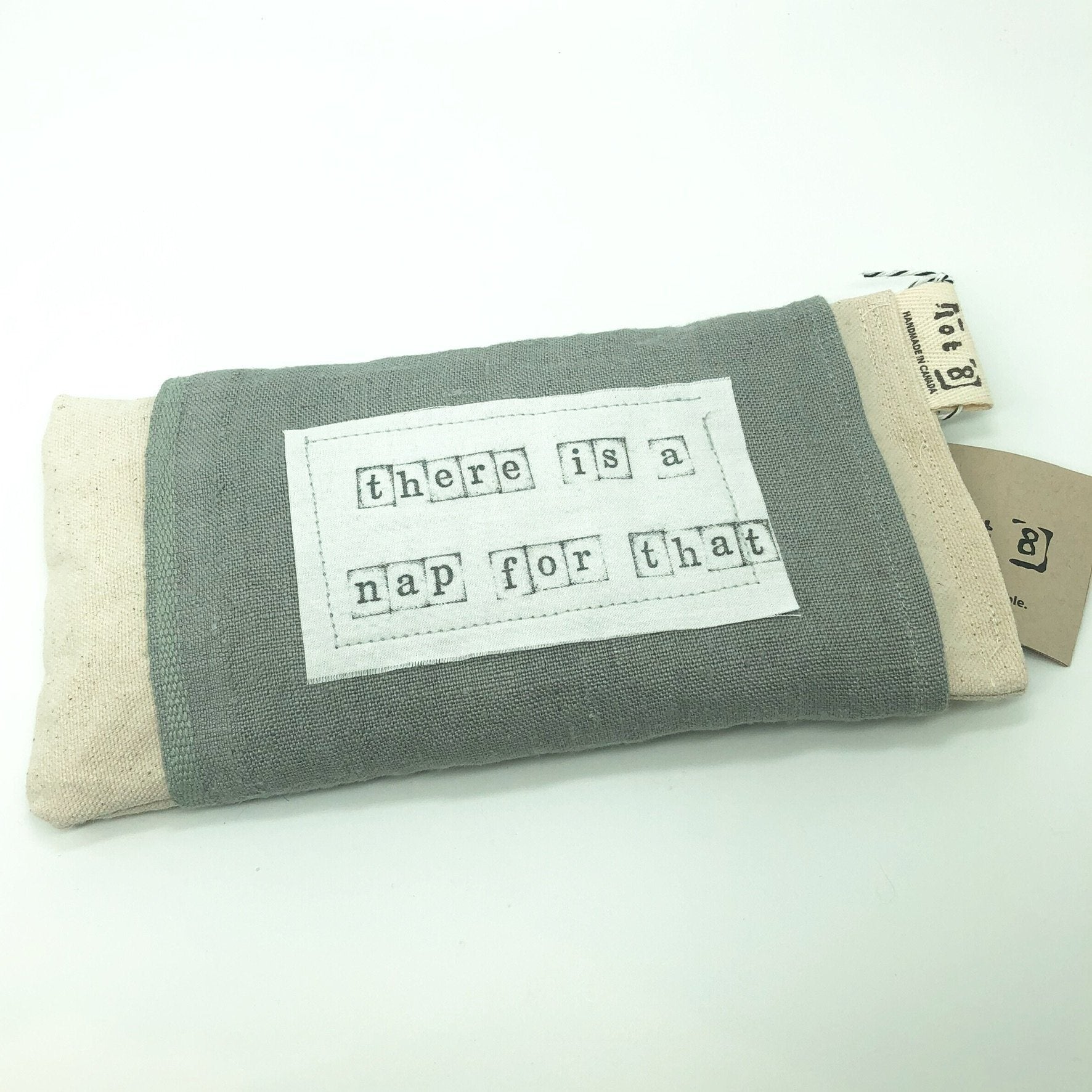 Linen Weighted Eye Pillow with flax and lavender Wellness Lot8 There's a nap for that Prettycleanshop