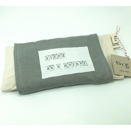 Linen Weighted Eye Pillow with flax and lavender Wellness Lot8 Tired as a mother Prettycleanshop