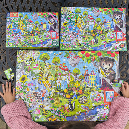 Love of Bees 100 Piece Puzzle by eeBoo Kids Eeboo Prettycleanshop