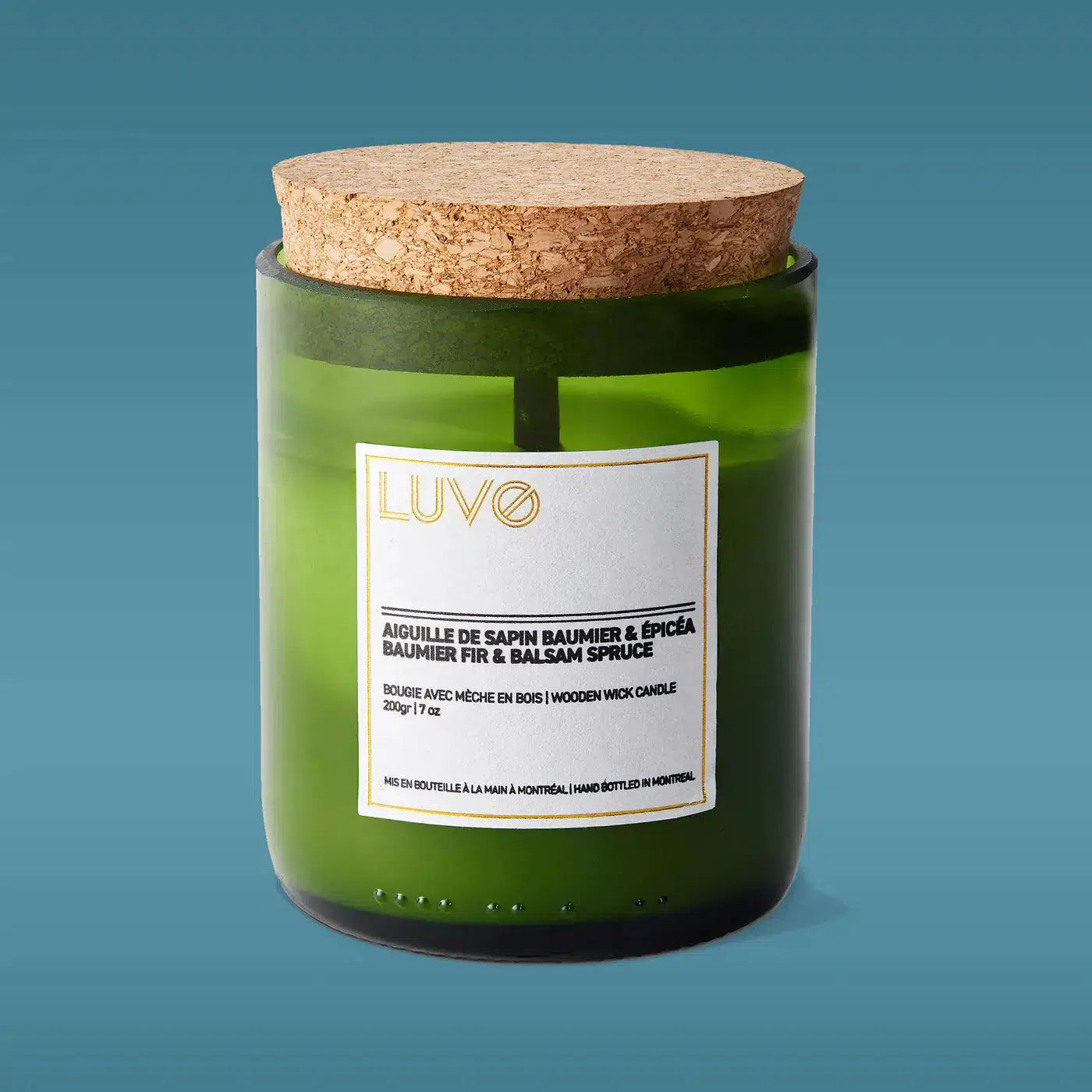 Luvo Wooden Wick & Coconut Wax Candle - Juniper & Balsam Spruce Living Luvo Candles Prettycleanshop