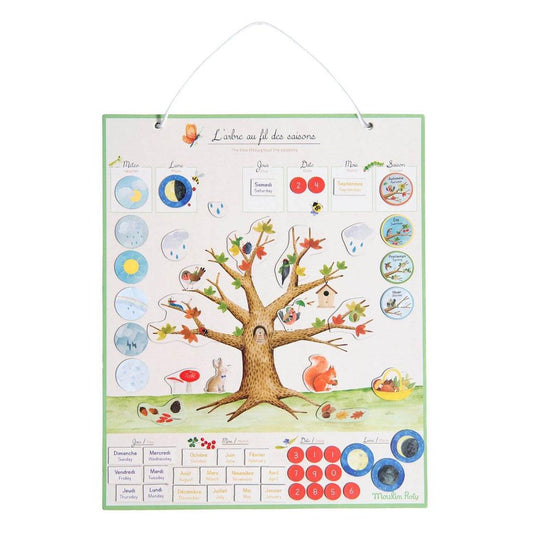 Magnetic Calendar Seasons "Le Botaniste" by Moulin Roty Kids Moulin Roty Prettycleanshop