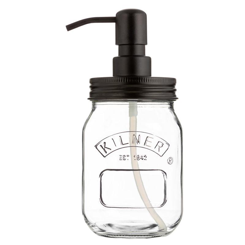 Mason Jar with Pump Dispenser for Liquid Soap or Lotion - 500ml Cleaning Kilner Prettycleanshop