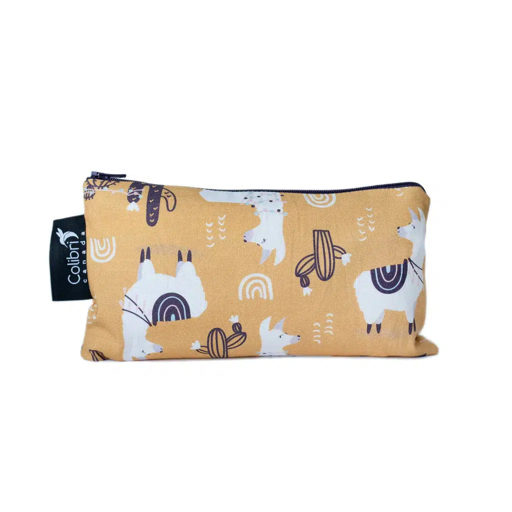 Medium Snack Bag with Zipper on the go Colibri Llama Prettycleanshop