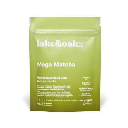 Mega Matcha + Adaptogens by Lake & Oak Tea Co. Wellness Lake & Oak Prettycleanshop