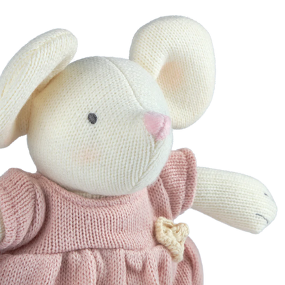 Meiya the Mouse Knitted Plush Baby and Kids Tikiri Toys Prettycleanshop