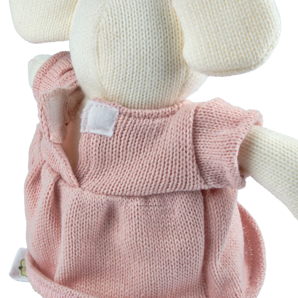 Meiya the Mouse Knitted Plush Baby and Kids Tikiri Toys Prettycleanshop