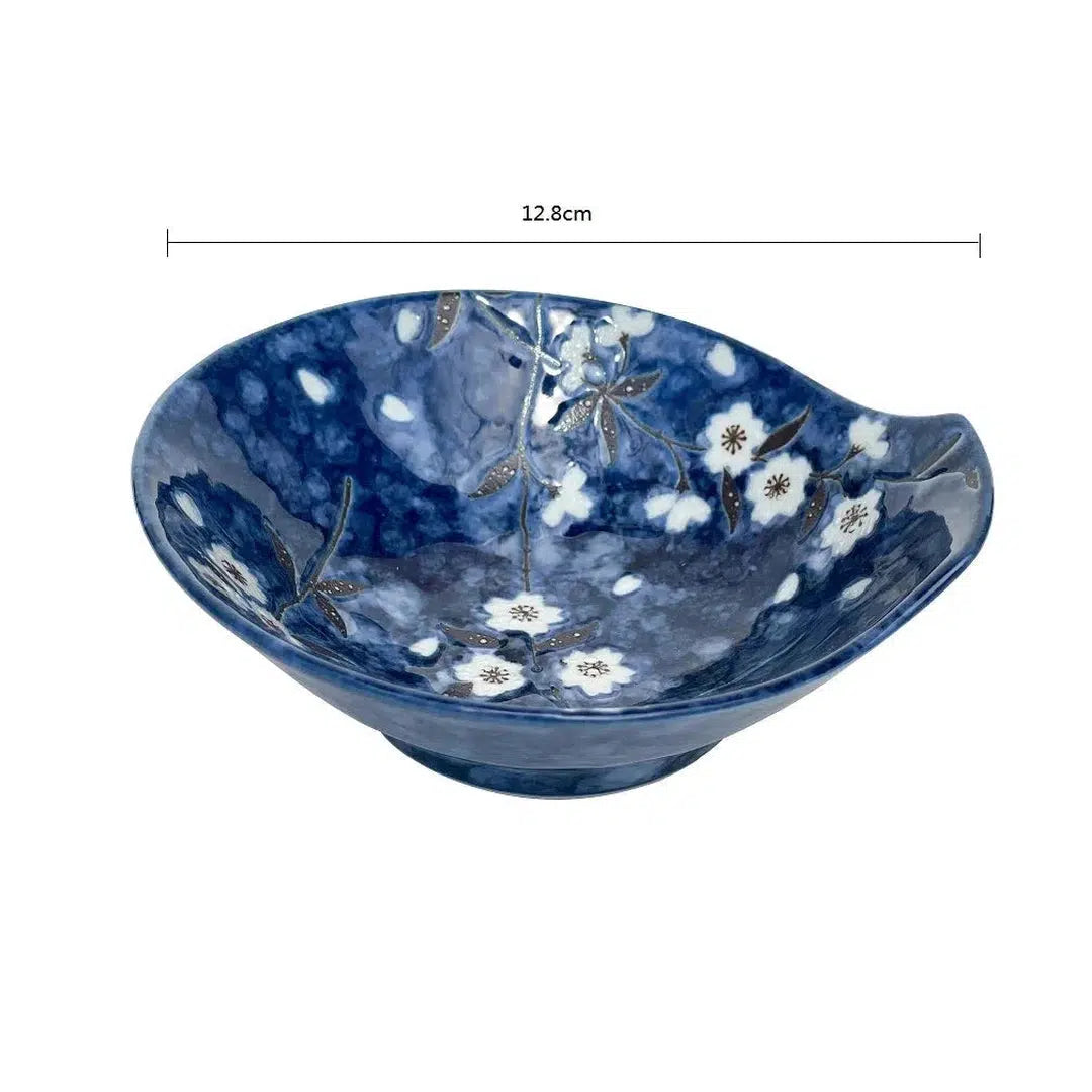 Mino Yaki Blue Sakura Japanese Porcelain Dipping Dish Kitchen Japanese Porcelain Prettycleanshop
