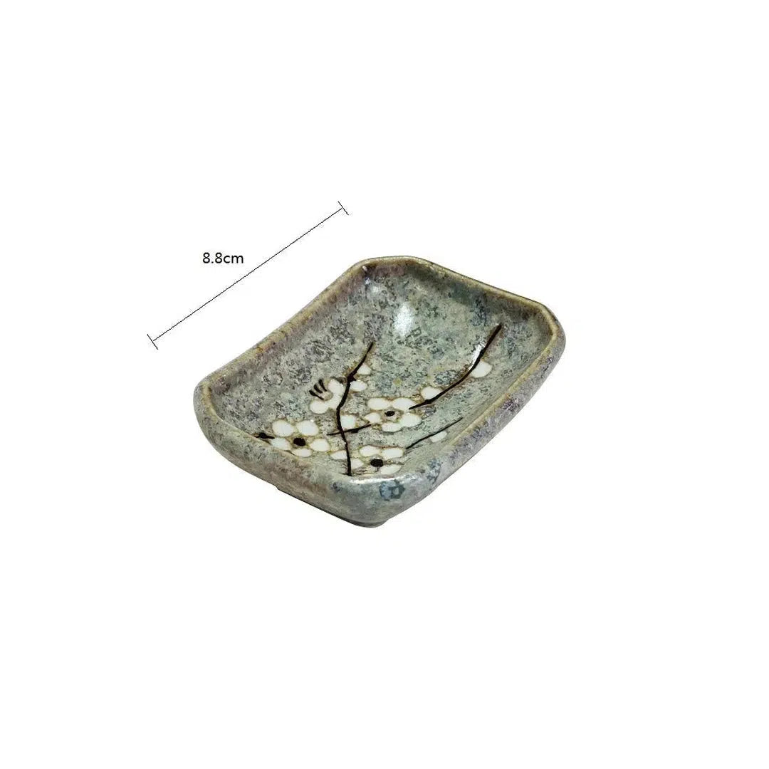 Mino Yaki Early Spring Japanese Porcelain Rectangular Dipping Dish Kitchen Japanese Porcelain Prettycleanshop