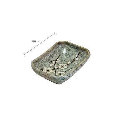 Mino Yaki Early Spring Japanese Porcelain Rectangular Dipping Dish Kitchen Japanese Porcelain Prettycleanshop