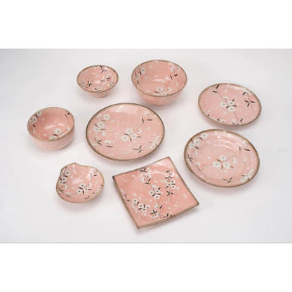 Mino Yaki Pink Sakura Japanese Porcelain Square Plate Kitchen Japanese Porcelain Prettycleanshop