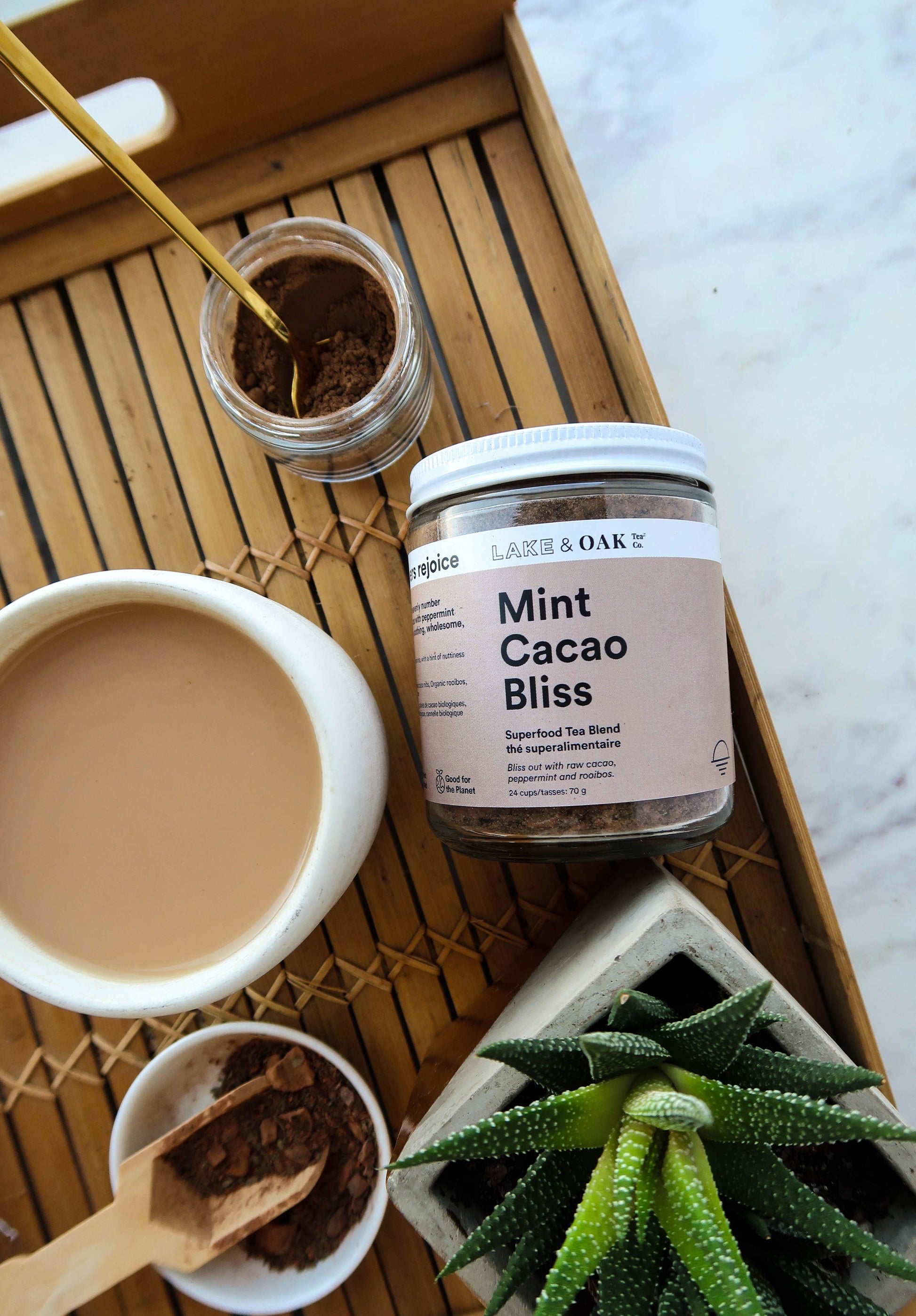 Mint Cacao Bliss Tea by Lake & Oak Tea Co. Wellness Lake & Oak Prettycleanshop