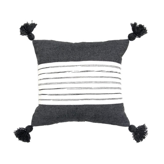 Moroccan Pillow - Belted Charcoal Living Pokoloko Prettycleanshop