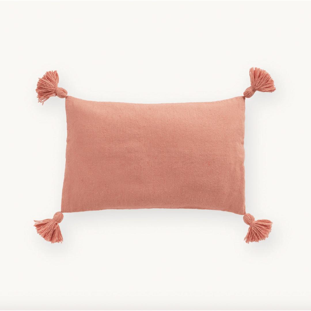 Moroccan Pillow - Solid Coral Living Pokoloko Prettycleanshop