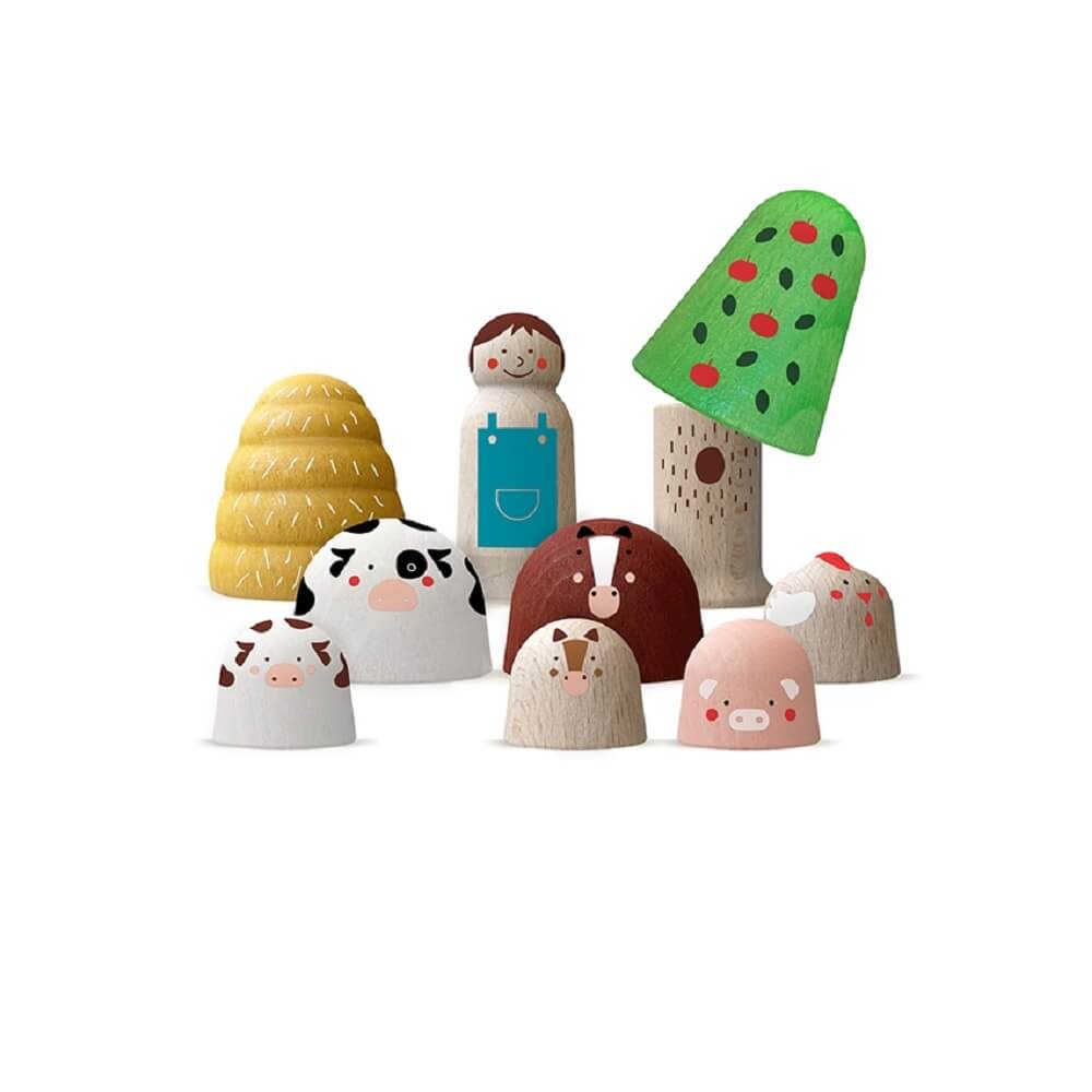 My Wooden World Farm Toy by LONDJI Toys Londji Prettycleanshop
