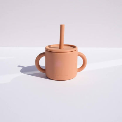 Noa Silicone Straw Cup - by Juniper & Elliot Baby and Kids Juniper + Elliot Chai Prettycleanshop