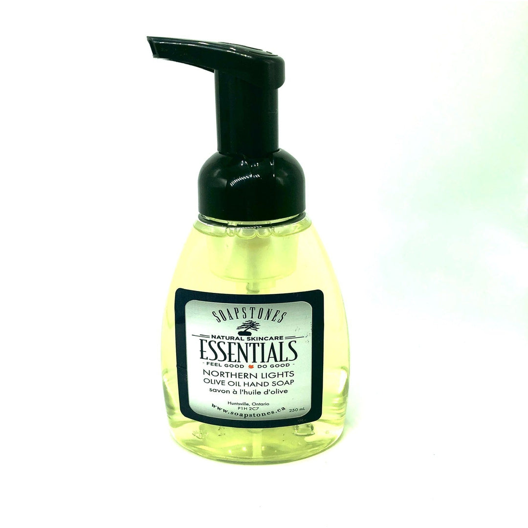 Olive Oil Foaming Hand Soap - Northern Lights Bathroom Soapstones 250ml foaming bottle with pump Prettycleanshop