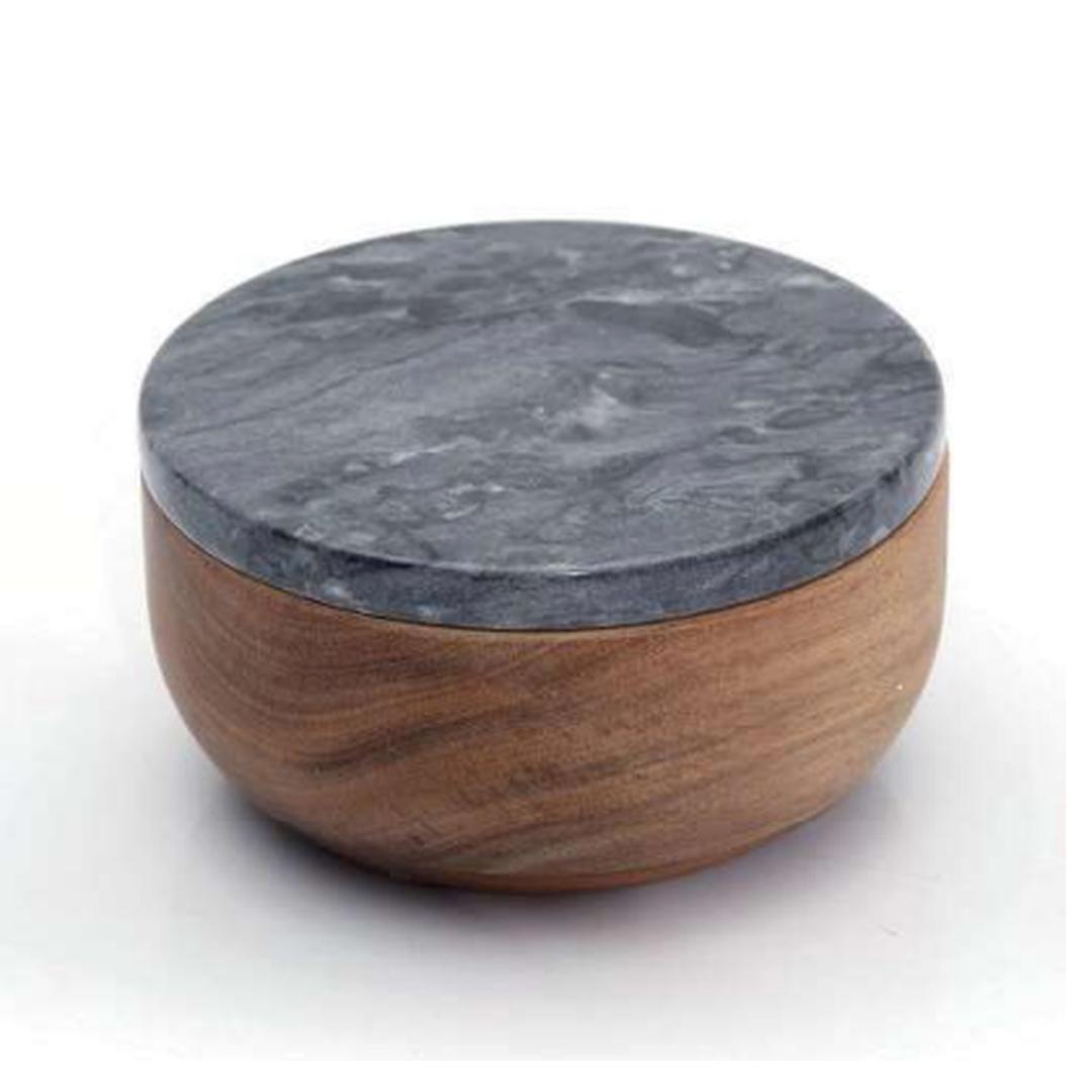 Olivewood Glory Container with Marble Lid Kitchen Olivewood Glory Prettycleanshop