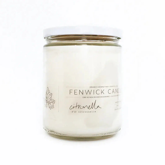 Organic Coconut Wax Candle - Citronella - Fenwick Candles Aromatherapy Fenwick Candles Prettycleanshop