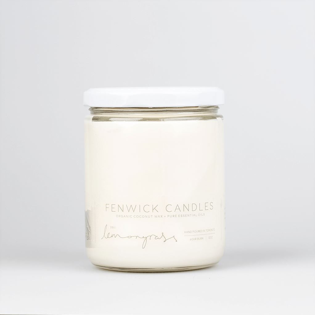 Organic Coconut Wax Candle - Lemongrass - Fenwick Candles Aromatherapy Fenwick Candles Large (13oz) Prettycleanshop