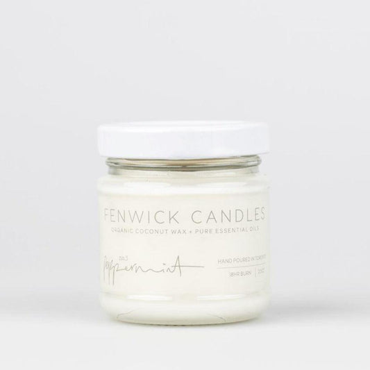Organic Coconut Wax Candle - Peppermint - Fenwick Candles Aromatherapy Fenwick Candles Small (2.5oz) Prettycleanshop