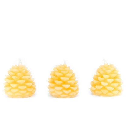 Pine Cone Beeswax Candle Holiday Beeswax works Prettycleanshop