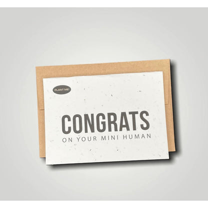 Plantable Greetings Cards - Congratulations Living Plantable Greetings Congratulations - on your mini human Prettycleanshop