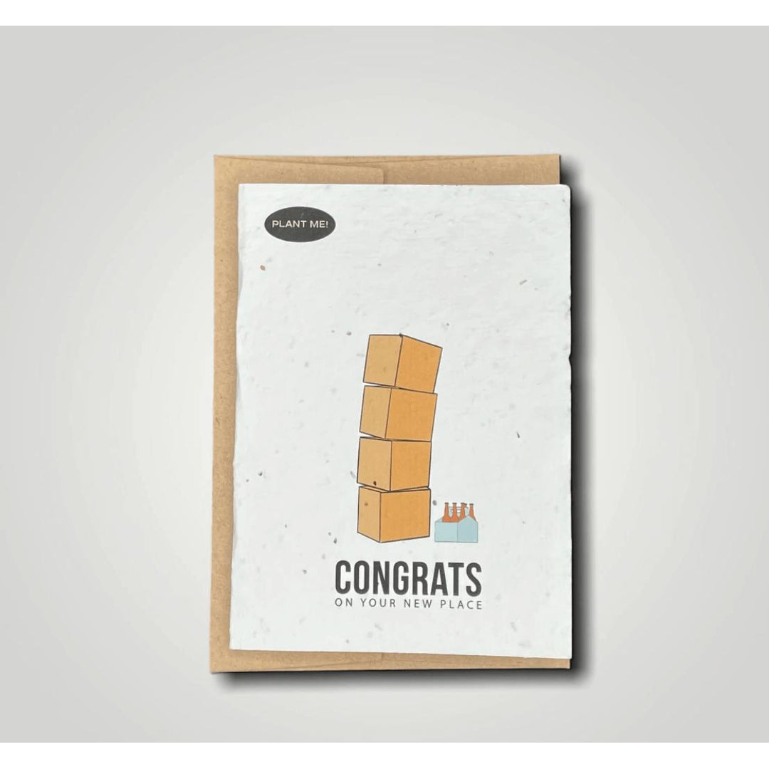 Plantable Greetings Cards - Congratulations Living Plantable Greetings Congratulations - on your new place Prettycleanshop