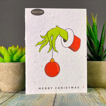 Plantable Greetings cards - Holiday Cards - You're a Mean One Holiday Plantable Greetings Xmas - You're a Mean One Prettycleanshop