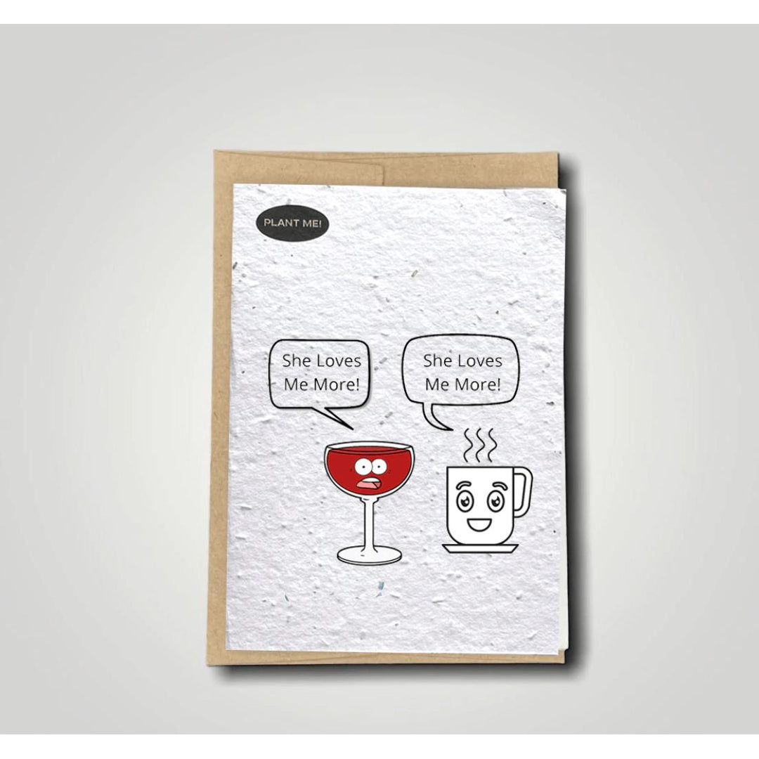 Plantable Greetings Cards - Love Living Plantable Greetings She loves me more Prettycleanshop