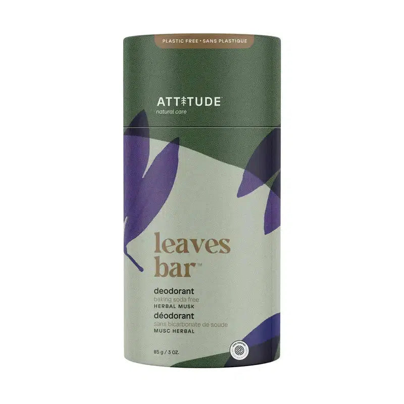 Plastic Free Natural Deodorant - HERBAL MUSK - by Attitude Personal Care Attitude Prettycleanshop