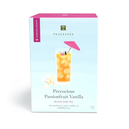 Precocious Passionfruit Vanilla - Black Iced Tea Sachets - by TEALEAVES Kitchen Tea Leaves Prettycleanshop