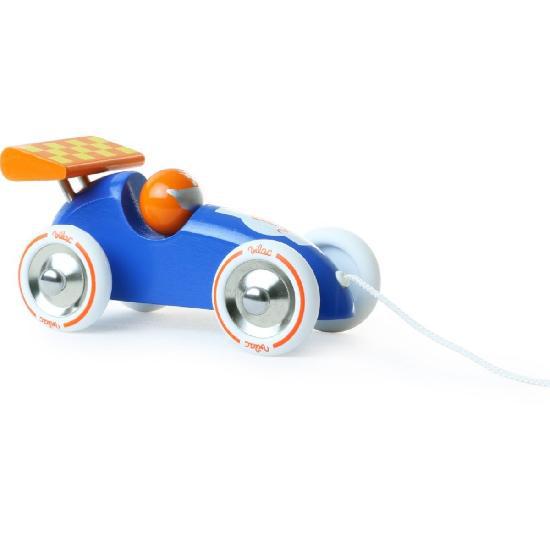 Pull Along Racing Car Blue and Orange by VILAC Kids Vilac Prettycleanshop