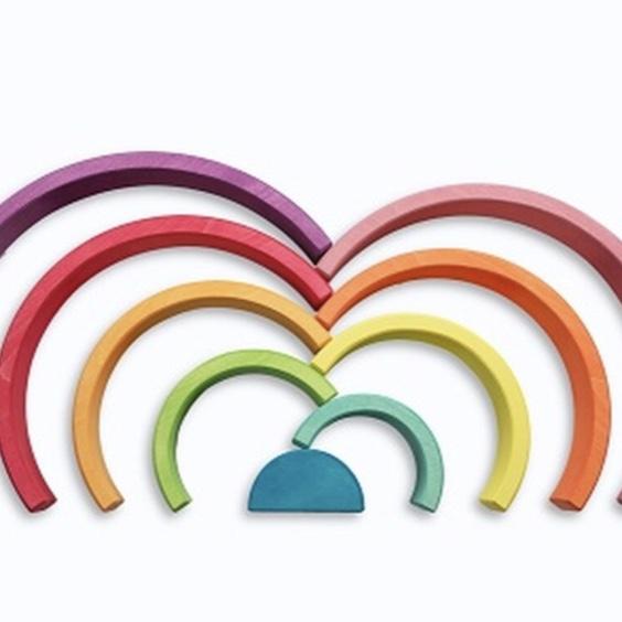 Rainbow Nesting Arch Violet (9pc) by OCAMORA Toys Ocamora Prettycleanshop