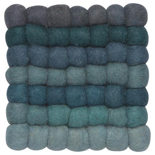 Recycled Wool Felt Trivets - Dot Ombre Kitchen Now Designs Lagoon Prettycleanshop