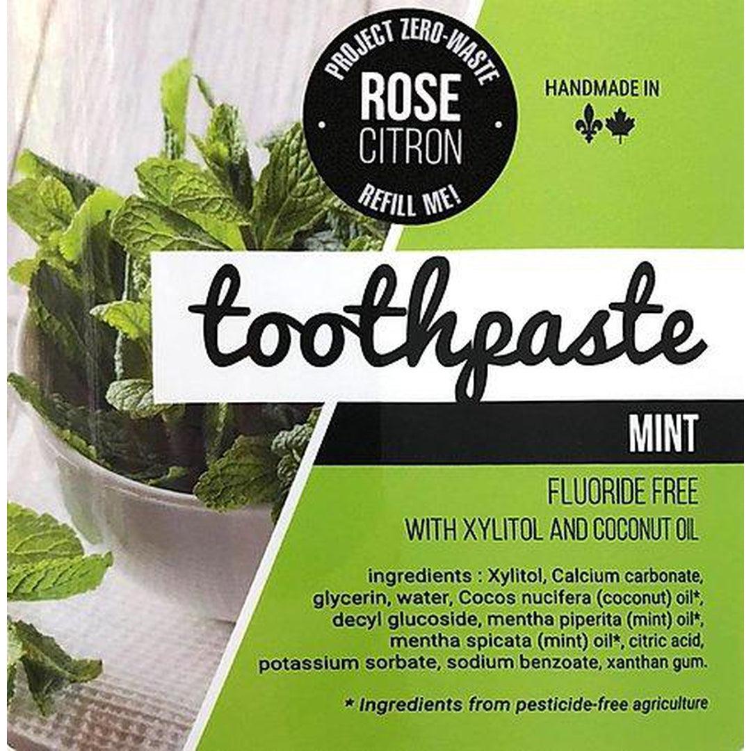 Refillable Toothpaste - Frosted Mint Oral Care Rose Citron Prettycleanshop