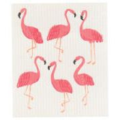 Reusable Swedish Sponges - Animals - by Ecologie Kitchen Now Designs Flamingos Prettycleanshop