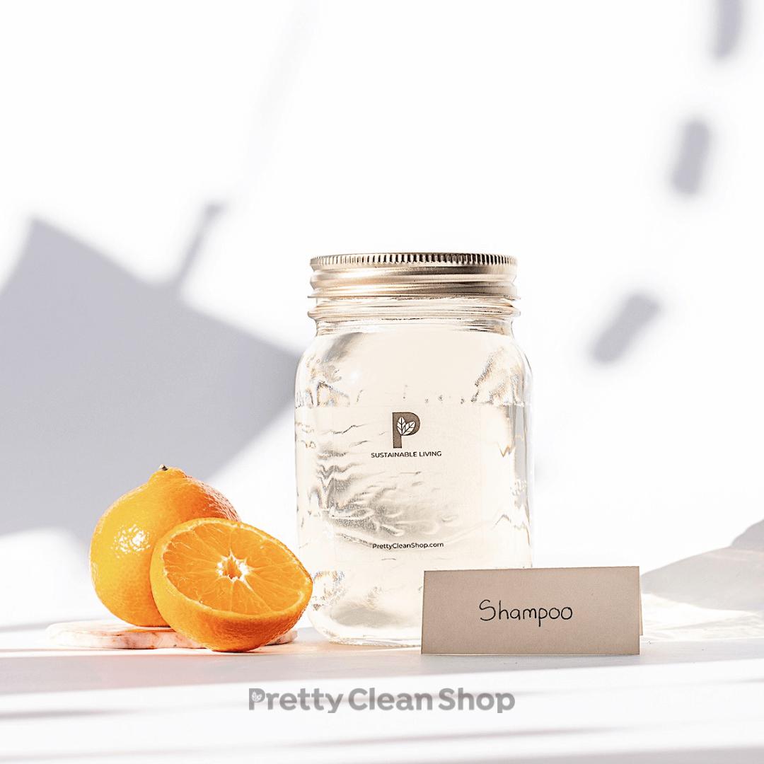 Shampoo - Tangerine by Pure Hair Pure 500ml glass jar (REFILLABLE, includes $1.25 deposit) Prettycleanshop